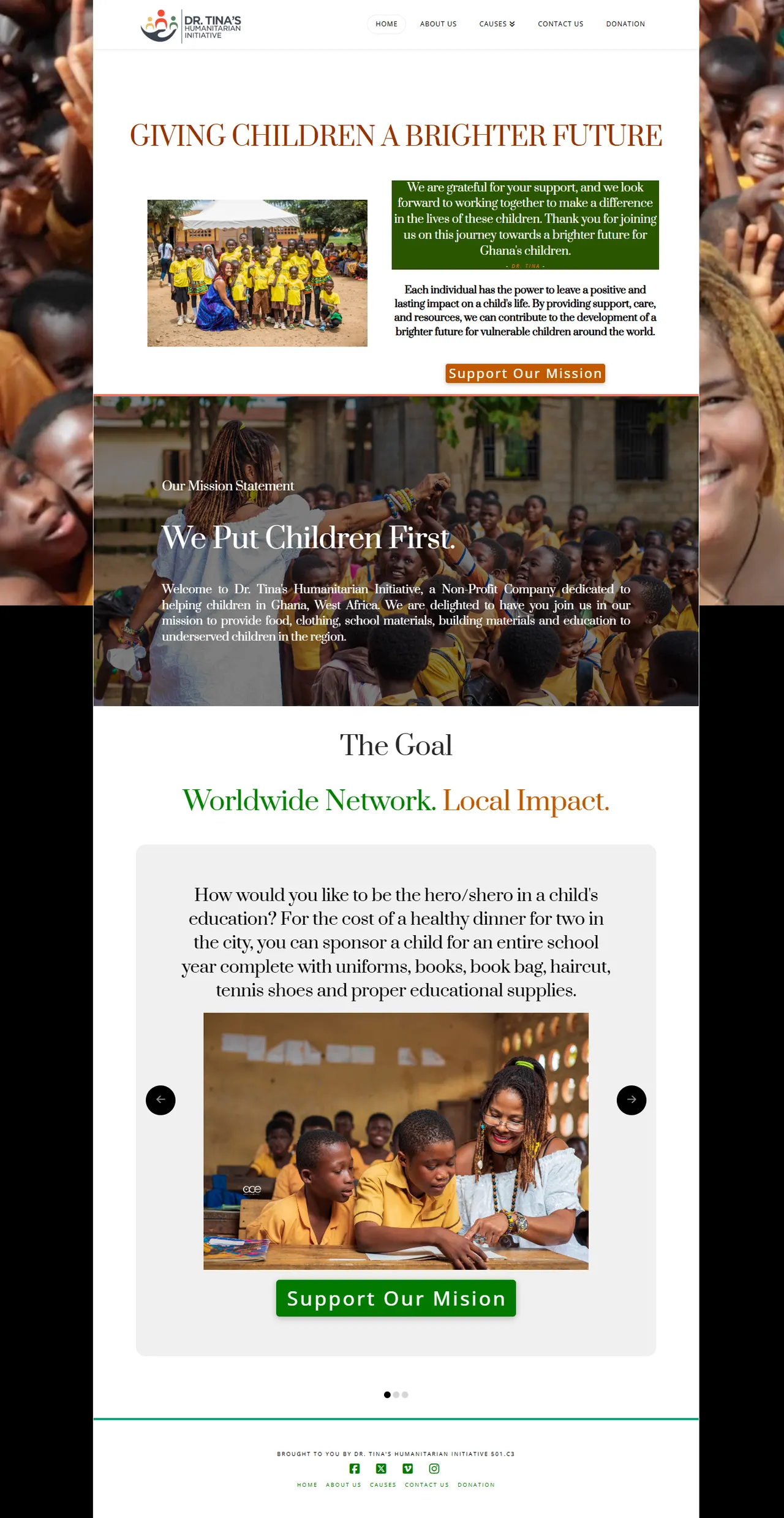 Original DTHI website screenshot before the redesign