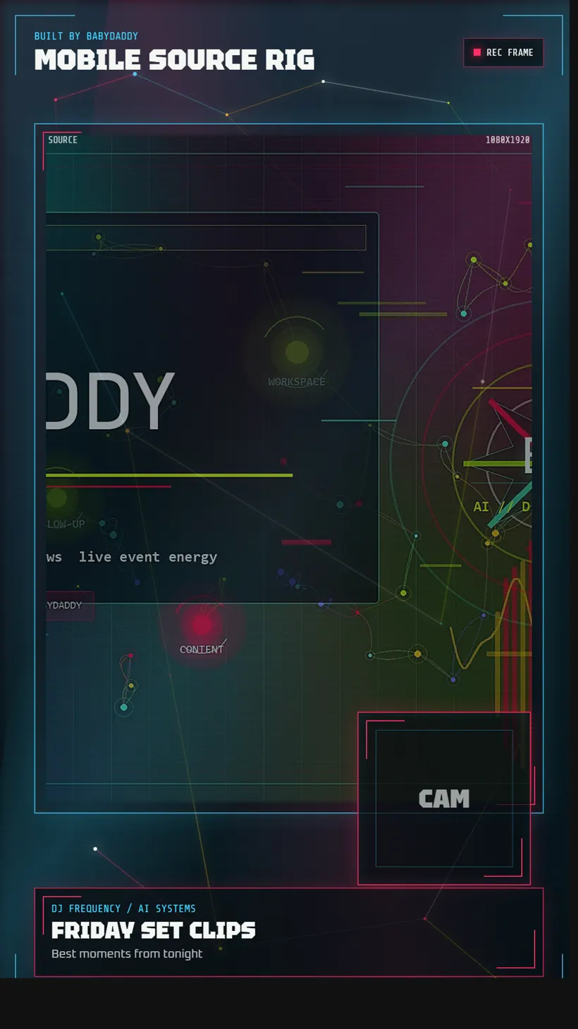 Streaming Content Studio mobile source template screenshot